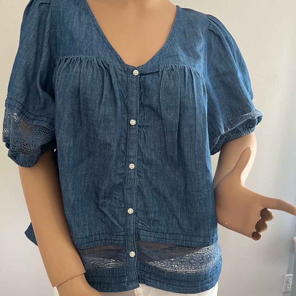Women's Blue Denim Top